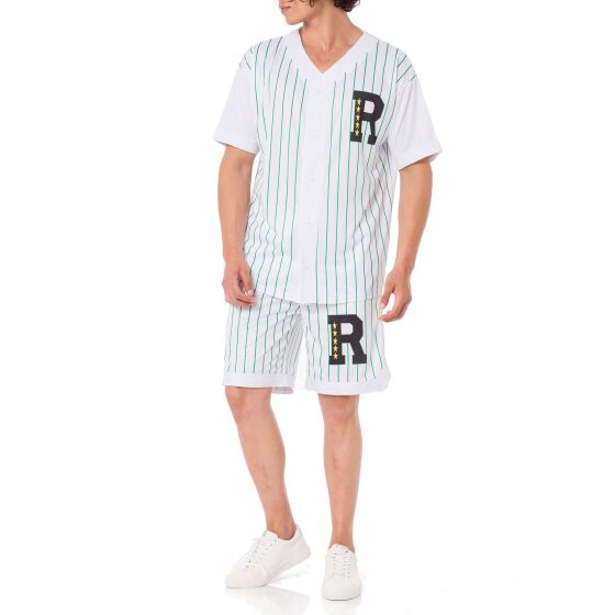 Red Bridge Mens Baseball Jersey and Shorts Set