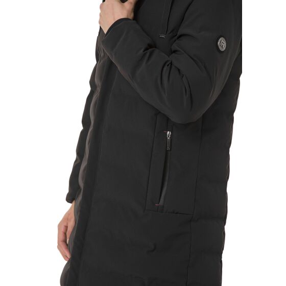 Red Bridge Mens long parka jacket with hood