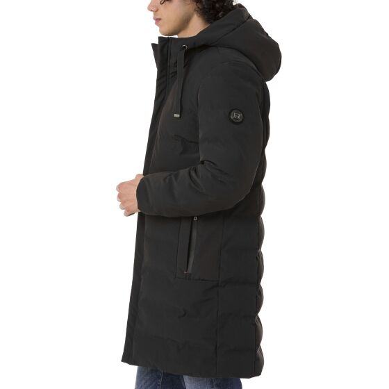 Red Bridge Mens long parka jacket with hood