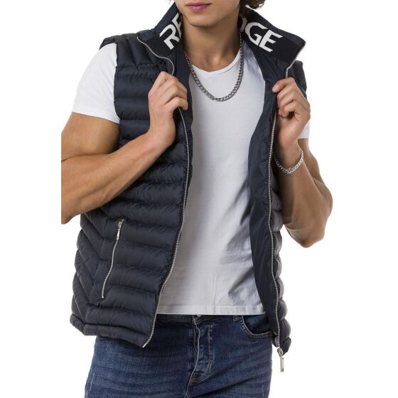 Red Bridge Mens vest with stand-up collar Bubble Vest