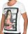Red Bridge Herren Sex Money Crime T-Shirt weiss mit Strasssteinen L