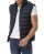 Red Bridge Mens Waistcoat with Big Bubble Zipper Collar Print