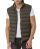 Red Bridge Mens Waistcoat with Big Bubble Zipper Collar Print