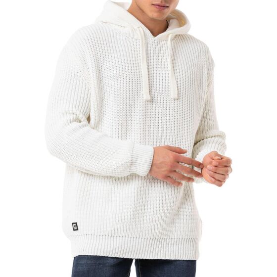 Red Bridge Mens knitted sweater with hood