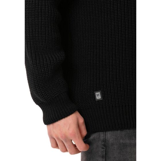 Red Bridge Mens knitted sweater with hood