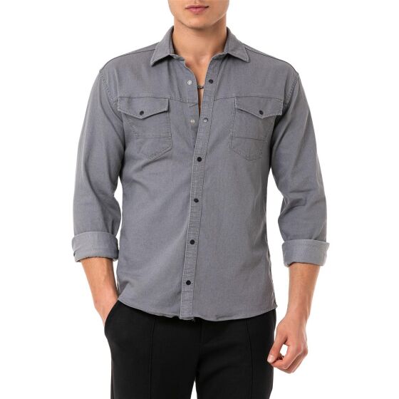 Red Bridge Mens Shirt Casual Shirt Premium Denim Chest Pocket