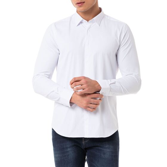 Red Bridge Mens Shirt Basic Modern Fit Long Sleeve Concealed Button Placket