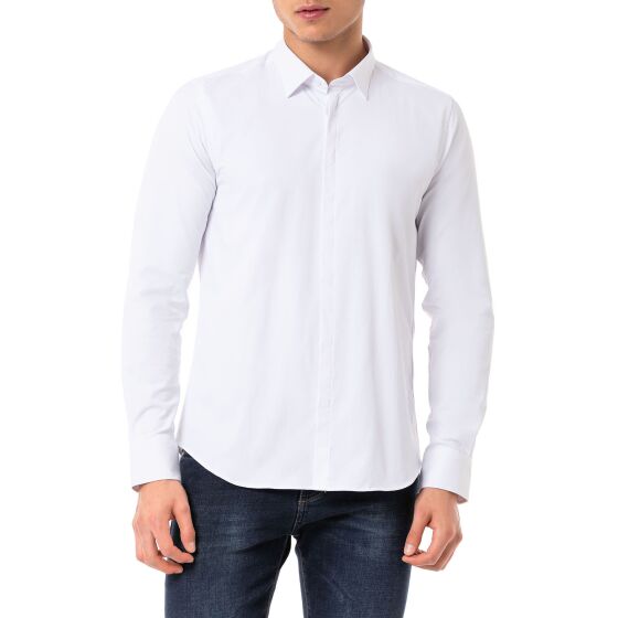 Red Bridge Mens Shirt Basic Modern Fit Long Sleeve Concealed Button Placket