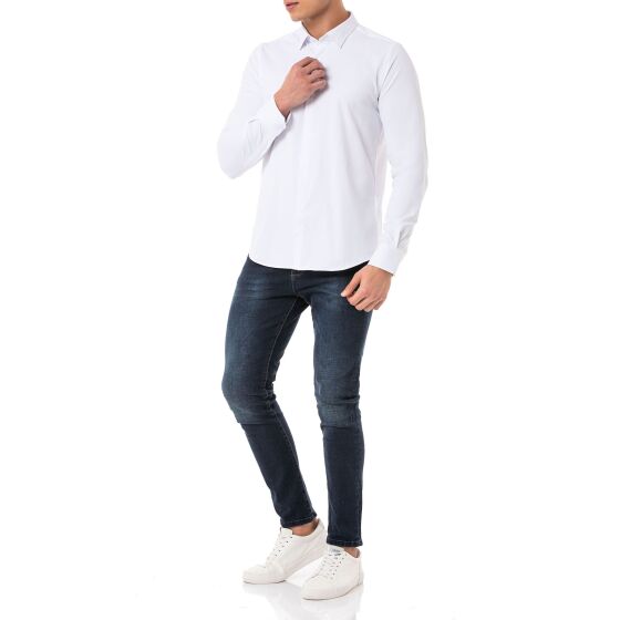 Red Bridge Mens Shirt Basic Modern Fit Long Sleeve Concealed Button Placket