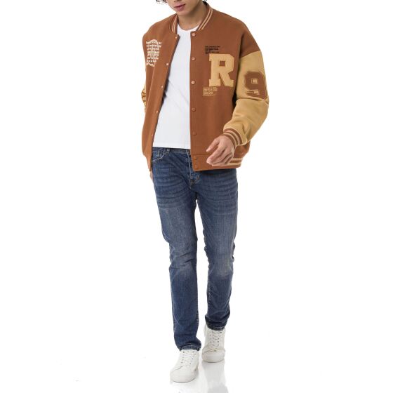 Red Bridge Herren College-Jacke Hardcore Braun S