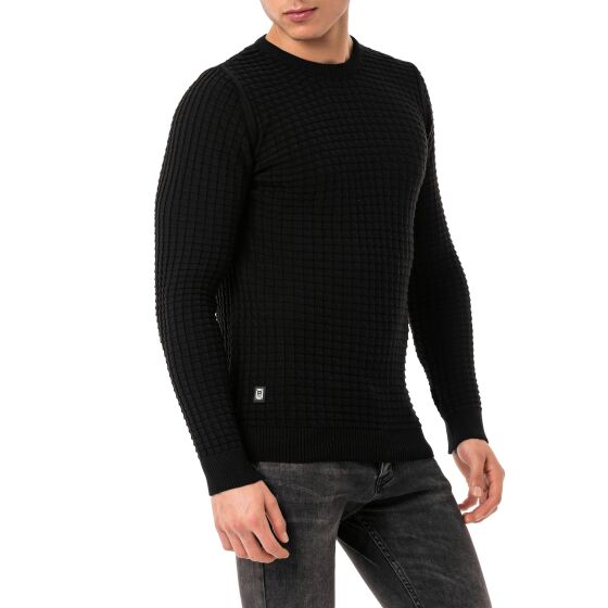 Red Bridge Herren Strickpullover Pullover Schwarz S