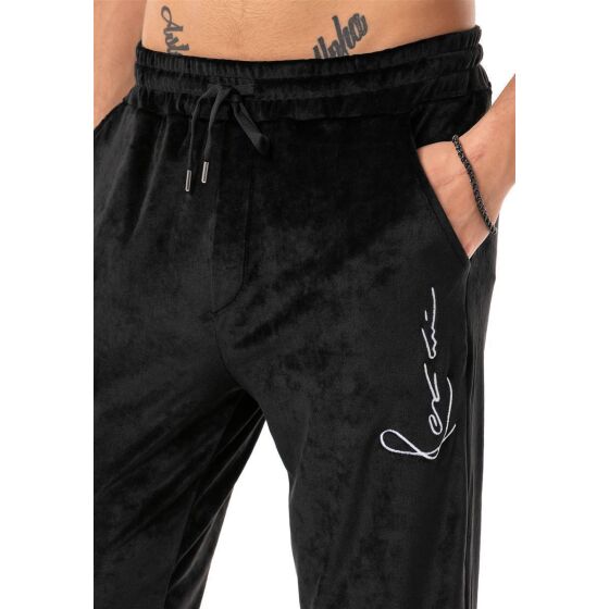 Red Bridge Mens Joggers Velor Signature