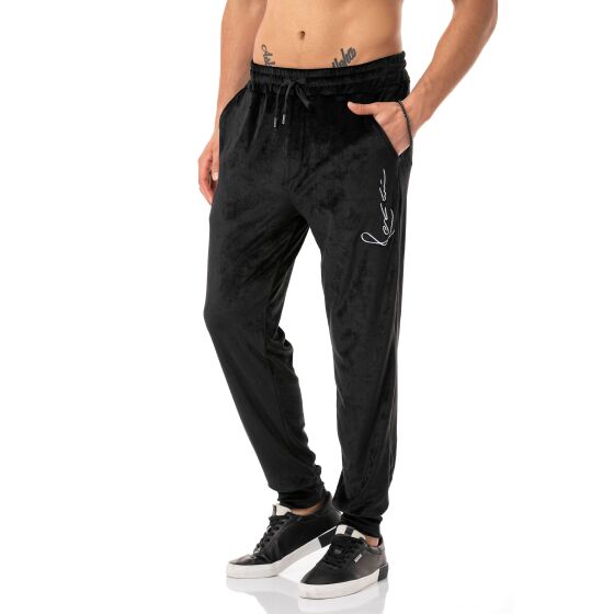 Red Bridge Herren Jogginghose Velour Signature Schwarz S