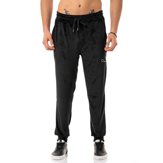 Red Bridge Herren Jogginghose Velour Signature Schwarz S