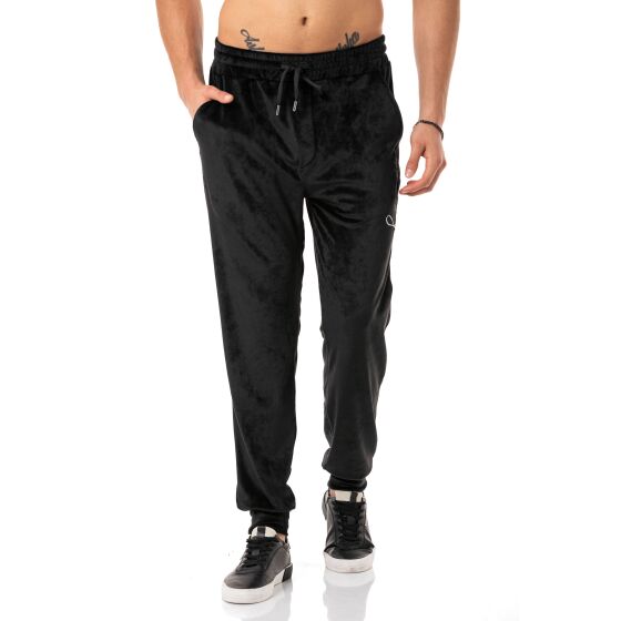 Red Bridge Herren Jogginghose Velour Signature Schwarz S