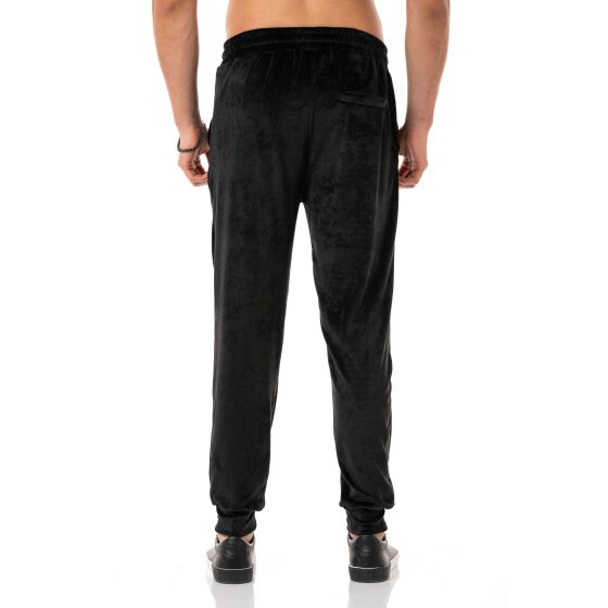 Red Bridge Mens Jogging Pants Velor Signature Black S