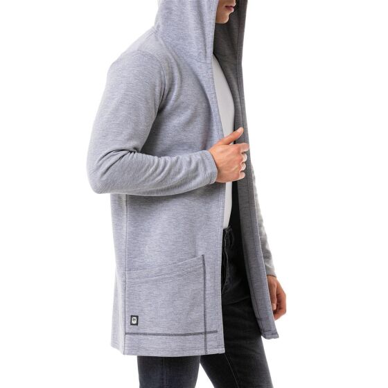 Red Bridge Mens Long Cut Cardigan with Hood