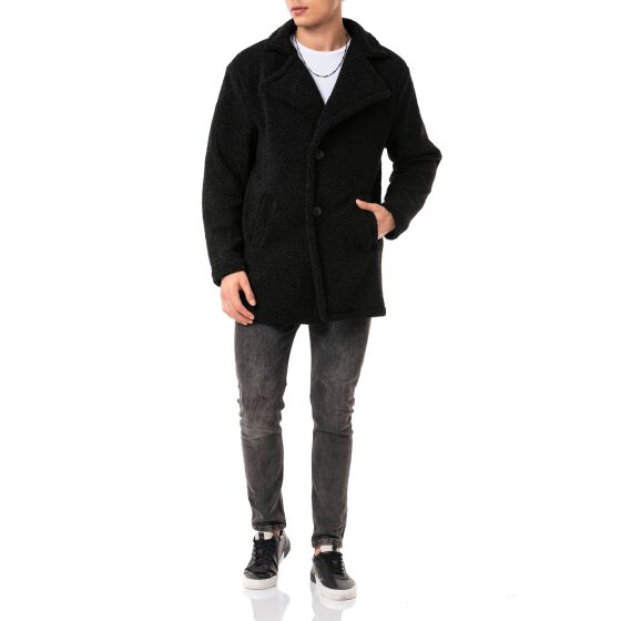 Red Bridge Mens Fluffy Coat Jacket