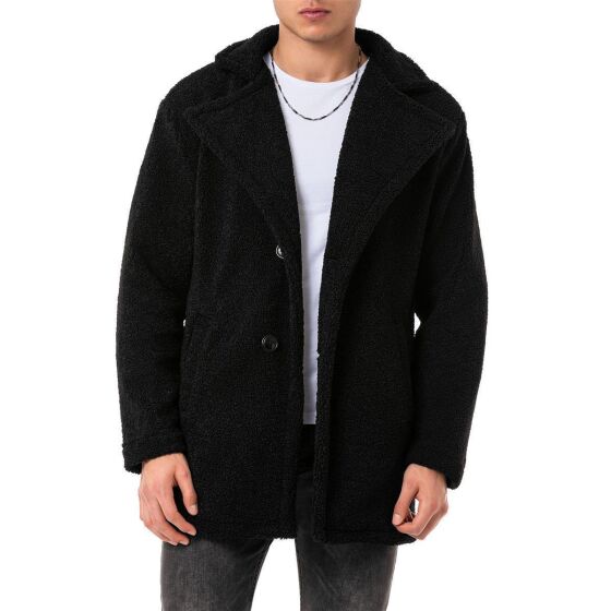 Red Bridge Mens Fluffy Coat Jacket