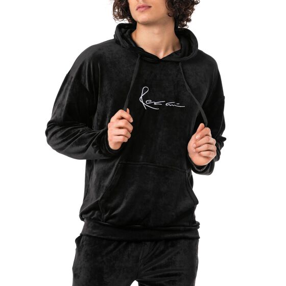 Red Bridge Mens Pullover Velor Signature Hoodie