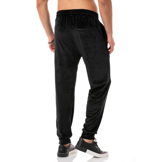 Red Bridge Herren Jogginganzug Set Velour Signature Kapuzenpullover und Hose Schwarz S