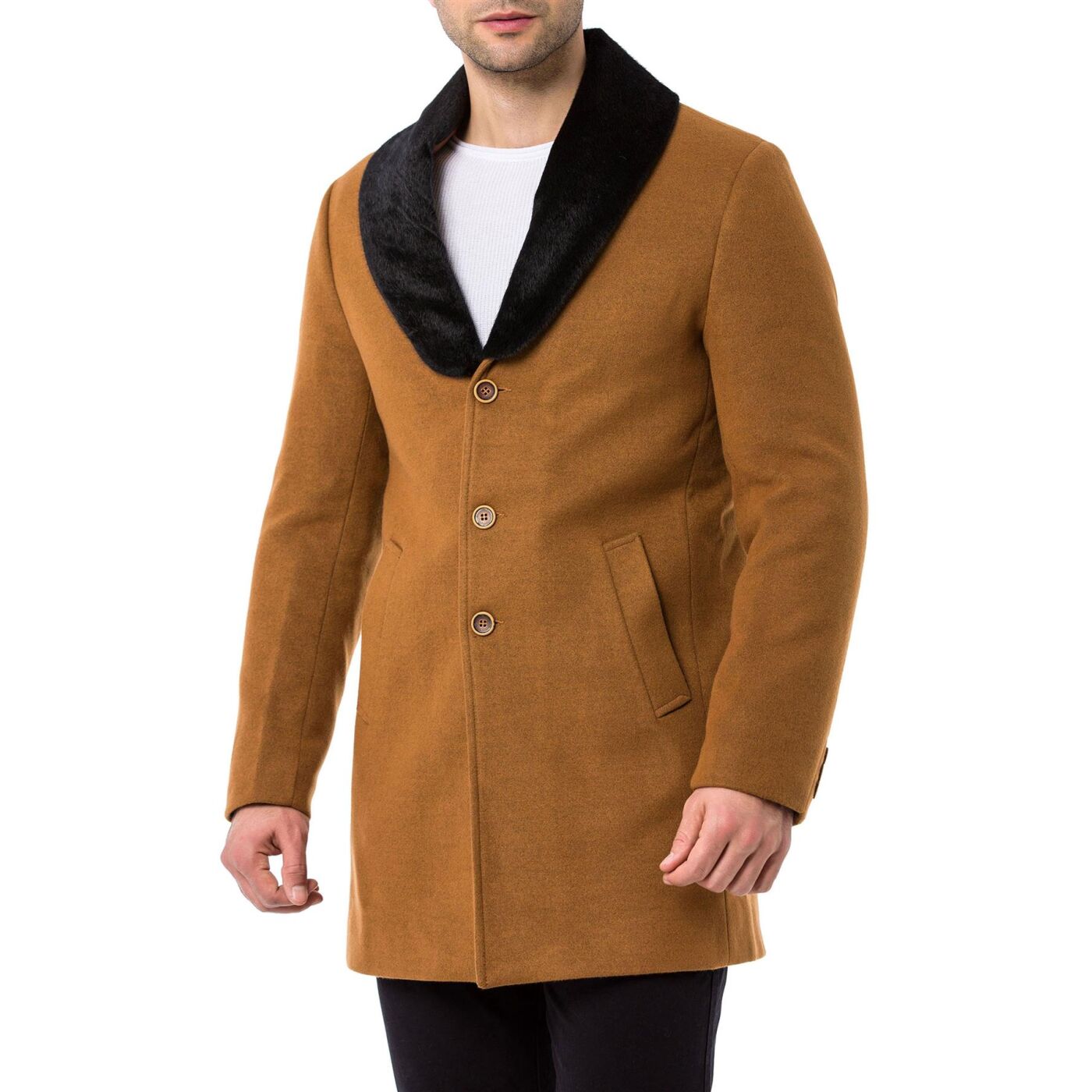 Redbridge Uomo Cappotto Trench Giacca Lunga Business-Jacke