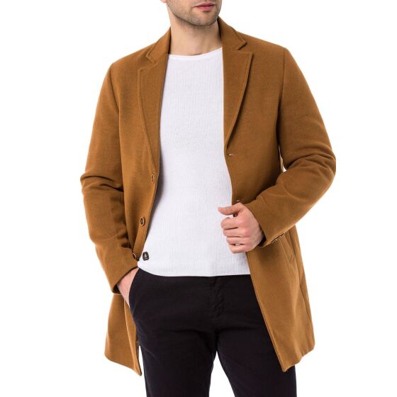 Red Bridge Mens Jacket Trench Coat Coat Brown 3XL
