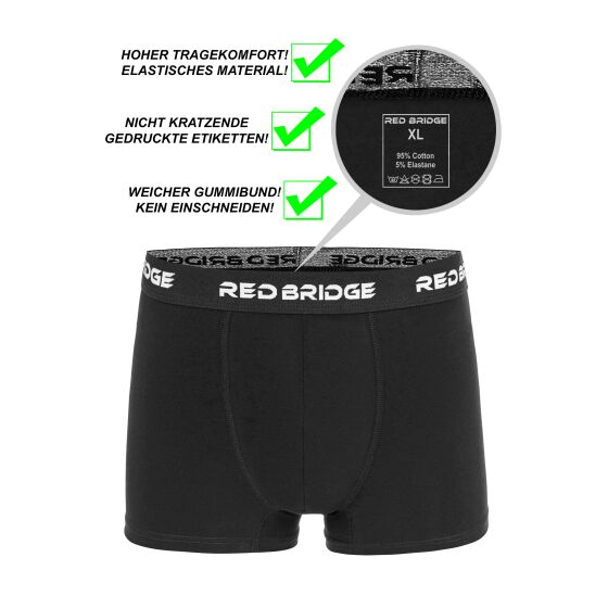 Red Bridge Herren Boxershorts 6er Packung