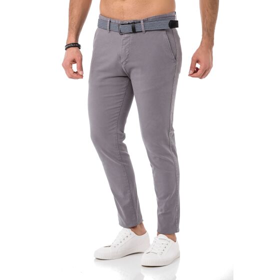 Chino Hose Pants mit Gürtel