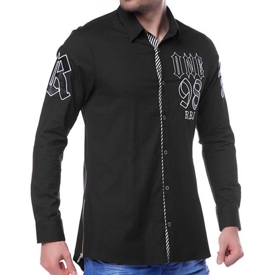 Red Bridge Mens rockabilly shirt black