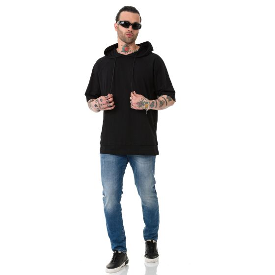 Red Bridge Herren T-Shirt Double Layer Kapuzenshirt Schwarz M