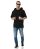 Red Bridge Herren T-Shirt Double Layer Kapuzenshirt Schwarz M