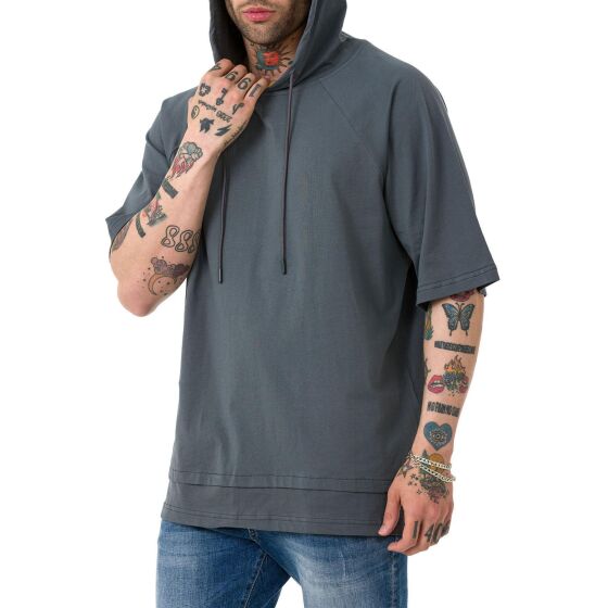 Red Bridge Herren T-Shirt Double Layer Kapuzenshirt Anthrazit M