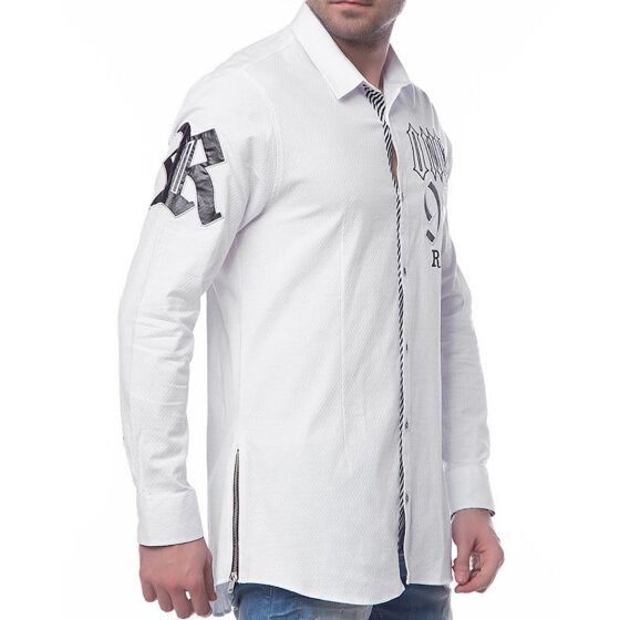 Red Bridge Mens rockabilly shirt white