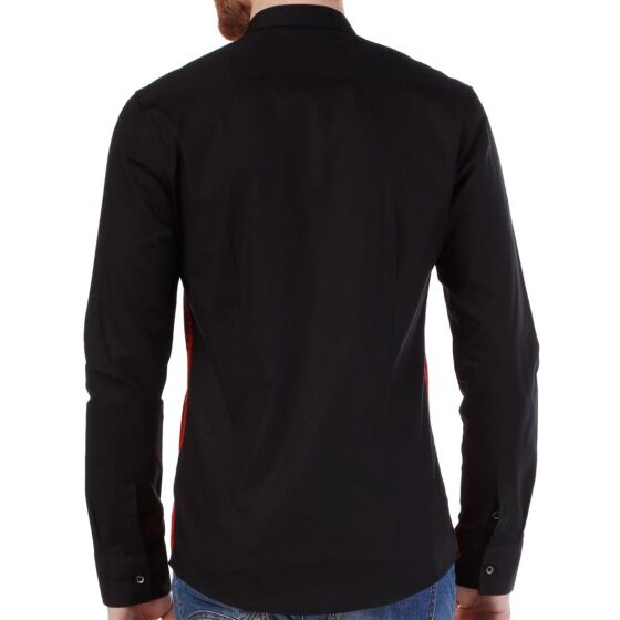 Red Bridge Mens Falling Rectangles Shirt Black Red