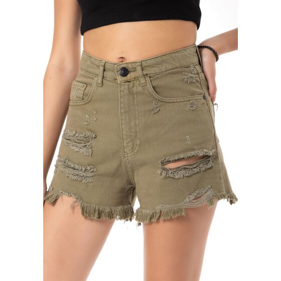 Red Bridge Damen Shorts Kurze Hose Hot-Pants Frayed