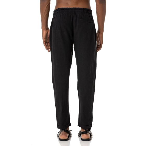 Red Bridge Men Linen Pants Black S