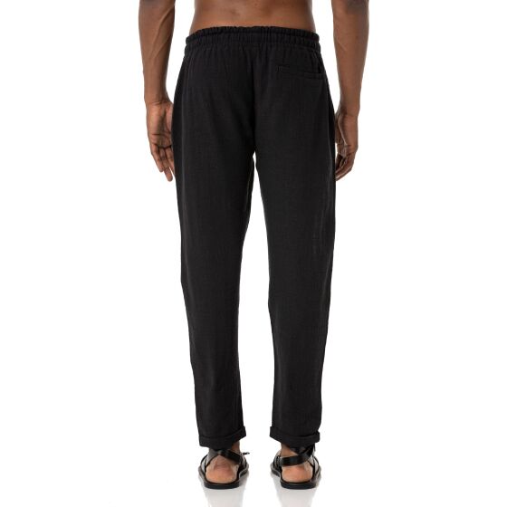 Red Bridge Men Linen Pants Black L