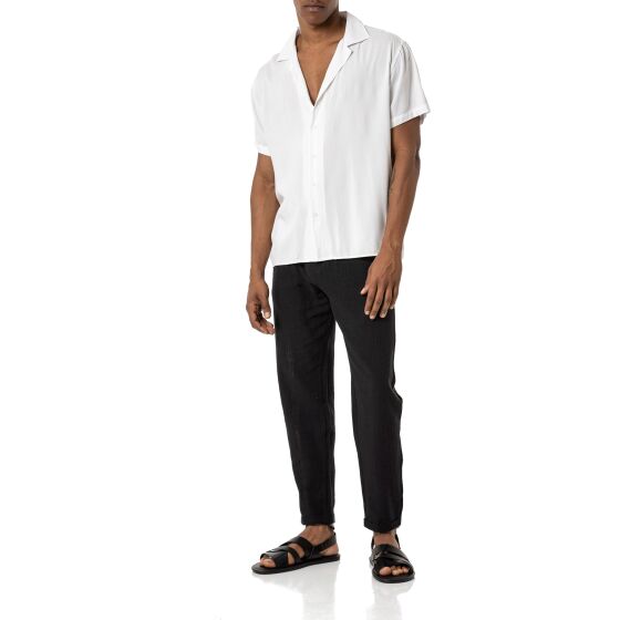 Red Bridge Men Linen Pants Black L