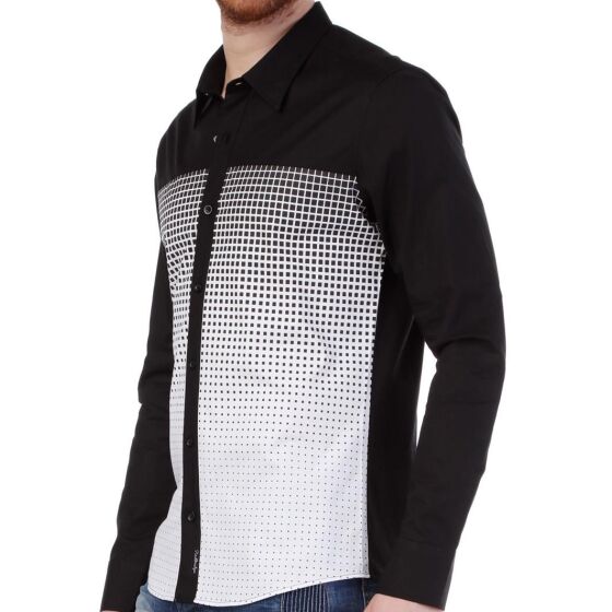 Red Bridge Herren Falling Rectangles Hemd schwarz weiss