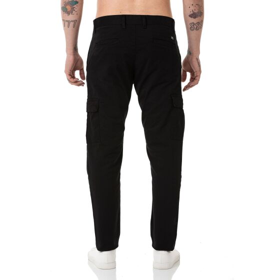 Red Bridge Herren Chino Cargo Hose Basic Schwarz W38 L34