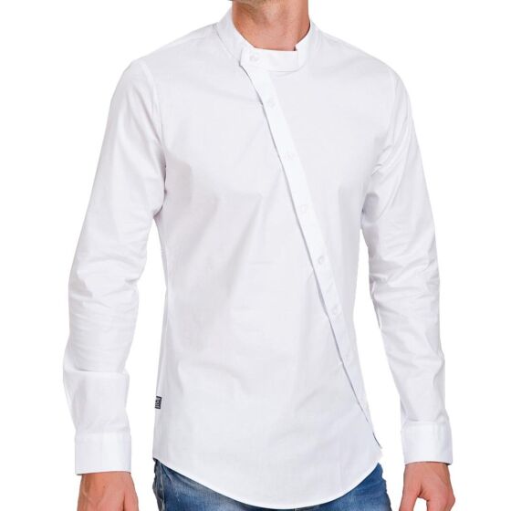 Red Bridge Mens diagonally clean basic shirt white