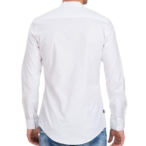 Red Bridge Mens diagonally clean basic shirt white