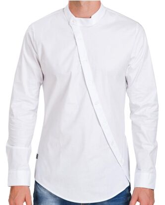 Red Bridge Mens diagonally clean basic shirt white