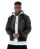 Red Bridge Herren Kunst-Lederjacke Bomberjacke mit abnehmbarer Kapuze Schwarz M