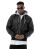 Red Bridge Herren Kunst-Lederjacke Bomberjacke mit abnehmbarer Kapuze Schwarz M