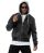 Red Bridge Herren Kunst-Lederjacke Bomberjacke mit abnehmbarer Kapuze Schwarz M