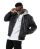 Red Bridge Herren Kunst-Lederjacke Bomberjacke mit abnehmbarer Kapuze Schwarz S