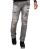 Red Bridge Mens Ripped Biker Skinny Drainpipe Jeans Pants Denim Gray W30 L34
