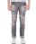 Red Bridge Mens Ripped Biker Skinny Drainpipe Jeans Pants Denim Gray W30 L34